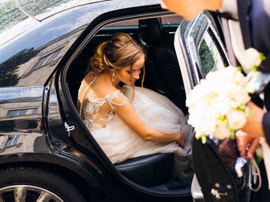 Luxury wedding chauffeur service in Emirates Hills by Fabulous Safe Drive providing elegant and professional bridal transportation in Dubai.